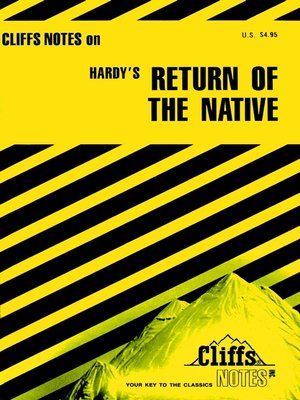 cover image of CliffsNotes<sup>TM</sup> The Return of the Native